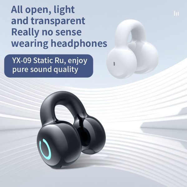 YX09 Clip-On Single Ear Bluetooth Headset Stereo Business Style Wireless Headphones Supply