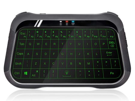 T18 Mini Wireless Keyboard Full Touch Screen Touchpad 3 Colors Backlit Rechargeable Mute Mouse on Sale