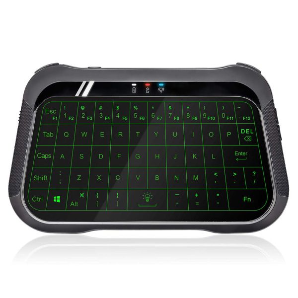 T18 Mini Wireless Keyboard Full Touch Screen Touchpad 3 Colors Backlit Rechargeable Mute Mouse on Sale