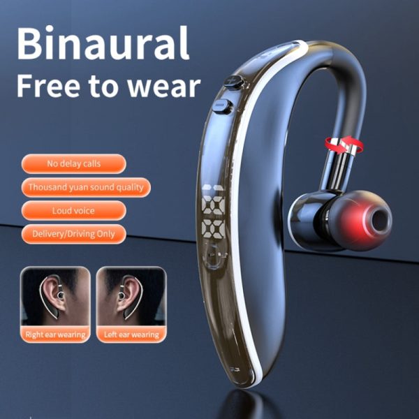 GL20 LED Digital Display Single Ear Headset Rotating Low Latency Bluetooth Headphone For Sale