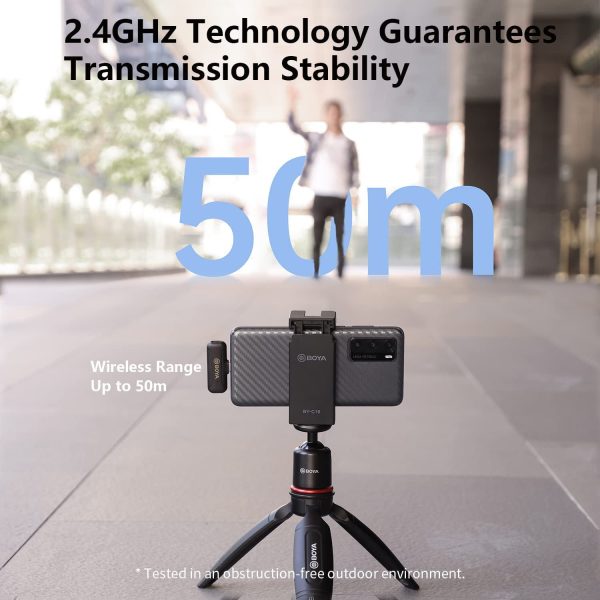 BOYA BY-WM3T2-U1 Wireless Lavalier Microphone Portable Audio Video Recording Mic for Live Broadcast Online now