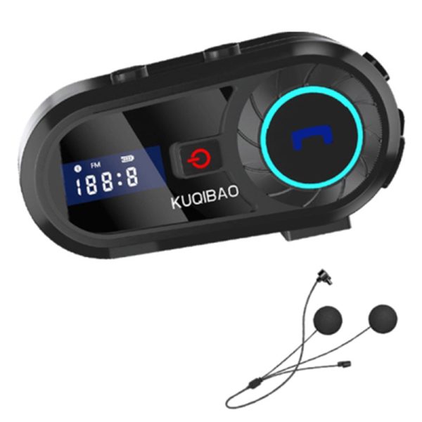 KUQIBAO Helmet Bluetooth Headset Motorcycle Intercom Waterproof Headphone (with Soft Microphone) Hot on Sale