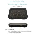 T18 Mini Wireless Keyboard Full Touch Screen Touchpad 3 Colors Backlit Rechargeable Mute Mouse on Sale