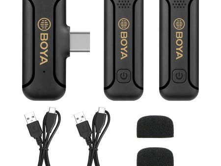 BOYA BY-WM3T2-U2 Wireless Lavalier Mic 2 Transmitter + Receiver for Youtube Vlog Live Streaming Omni-Directional Microphone Online Hot Sale