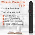 T5-H-A 2.4G Wireless Presenter Remote PowerPoint Office Presentation Clicker with Volume Control, Laser Pointer Cheap