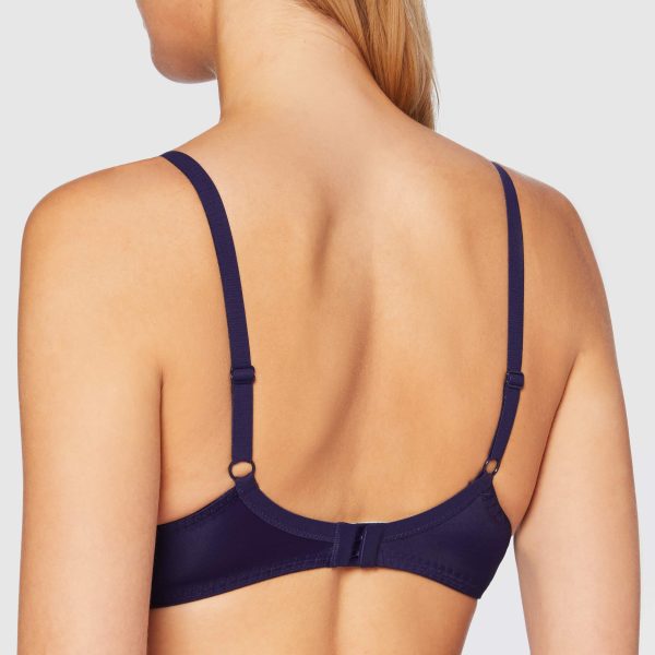 Talla: 110B - Sujetador PLAYTEX Essential Elegance Broderie Avec Armatures, Azul Marino (Navy Blue) Embalaje Deteriorado Online Hot Sale