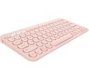 Logitech K380 Teclado Inalámbrico Multi-Dispositivos para Windows, Apple, iOS, Android, Chrome, Disposición QWERTY Italiano, Rosa For Sale