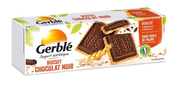 Gerblé Vitalité, Galletas de Chocolate Negro, Sin aceite de palma, 1 caja de 12 galletas, 150g Embalaje Deteriorado Online now