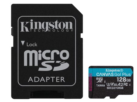 Tarjeta microSD Kingston SDCG3 128GB Canvas Go Plus 170R A2 U3 V30 con adaptador SD Online